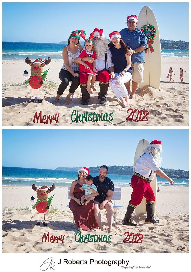 Aussie Santa Photos at Long Reef Beach Beach fun with Santa